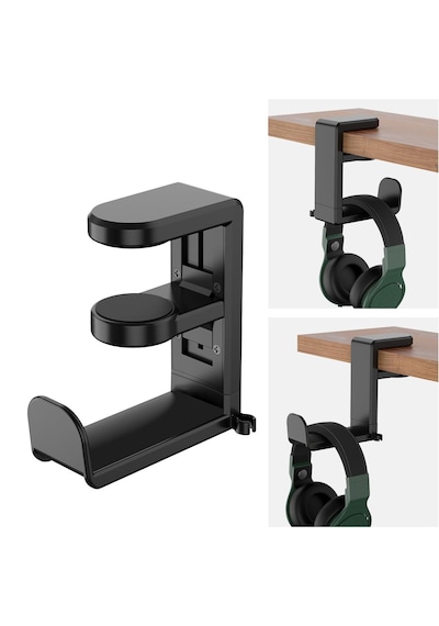 Microcase Masaya Monte Ayarlanabilir 360 Derece Döner Kablo Tutuculu Oyuncu Kulaklık Eşya Vb. Tutucu Stand - Al5425