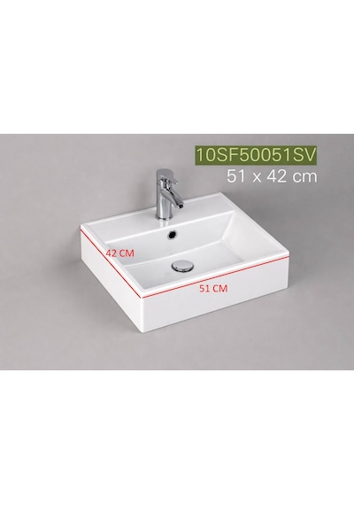İsvea - Sistema4 Dolap Uyumlu Lavabo Beyaz 51 Cm - 10sf50051sv Beyaz