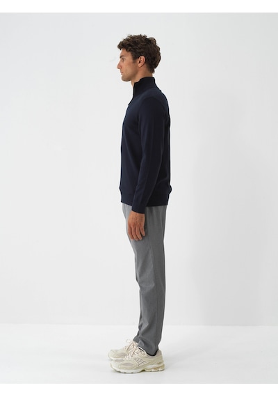 Xint Lacivert Pamuk Dokulu Regular Fit Kazak 801866