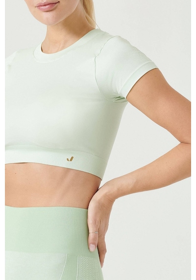 Jerf Captiva Yumuşak Dokulu & Esnek Crop Top Yeşil