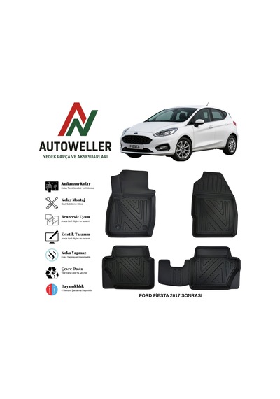 Ford Fiesta 2017 Sonrası Havuzlu Oto Paspas