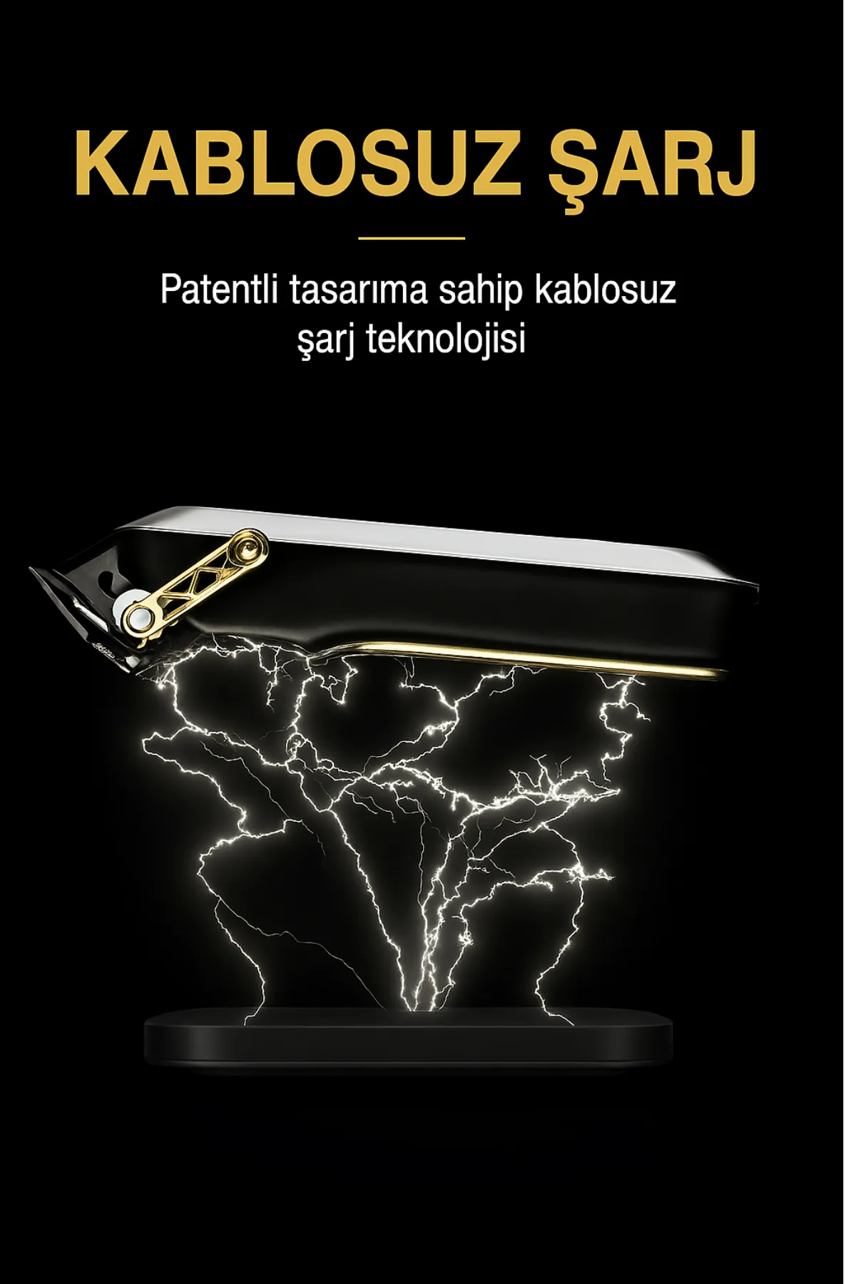 Wmark Ng-130 Gri Şarjlı Saç Kesme Makinesi Kablosuz Manyetik Şarj 3-4 Saat