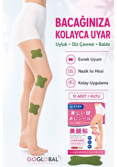 Bitkisel Bacak Bakım Bandı Pelin Otu Ve Zencefil Özlü Nazik Isı Hissi 12 Adet Japonya'dan İt