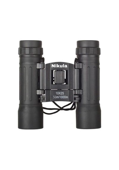 Nikula 10x25 Av Dürbünü -56m/1000m - Kauçuk Kaplama Siyah Seyahat Aksesuarı Macera Aracı Diğer