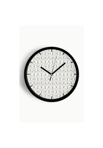 Modern Duvar Saati - 25cm - Önü Camlı Siyah Kasa - Sessiz Mekanizma-jh0851 Siyah