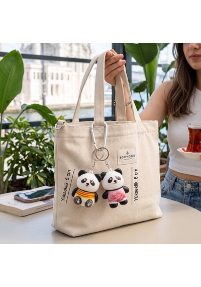 Bakgelal Sevimli Panda Squishy Anahtarlık Sıkılabilir Yumuşak Stres Oyuncağı Çanta Süsü - 9066816809122