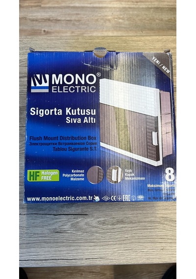 8li Sıva Altı Sigorta Kutusu Halogen Free Mono