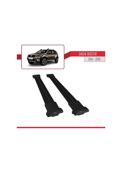 Dacia Duster 2014-2018 Arası Fly Model Ara Atkı Tavan Barı Siyah (527660431)