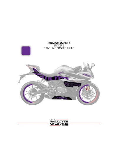 Cfmoto 250sr The Hard Sr Sticker Set Etiket Modeli Yüksek Kalite Set Jant Kaplama li