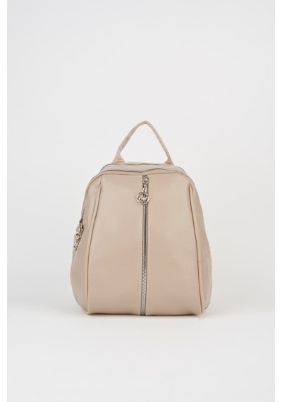 Vivaq Kadın Lama Vizon 3 Cepli Fermuar Kapama Ayarlanabilir Askılı Seyahat & Günlük Sırt Çantası VİZON