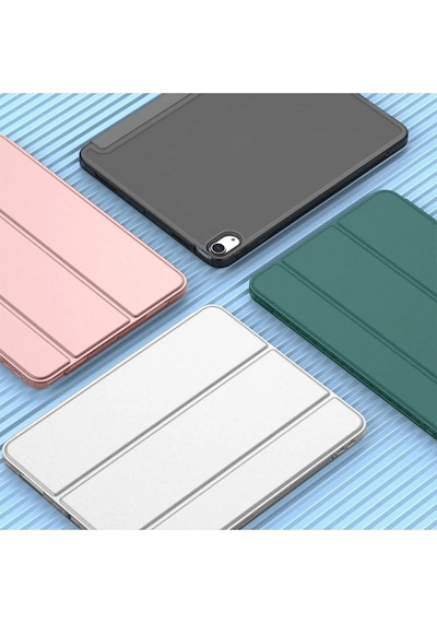Apple Uyumlu iPad Air 6 11 Inç M2 Çip 2024 Tablet Kılıfı İnce Tasarım Smart Cover Standlı Akıllı Kapak Kılıf