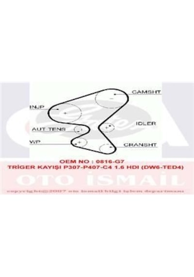 GATES 5598XS TRIGER EKSANTRIK KAYISI 206 207 307 308 407 PARTNER
