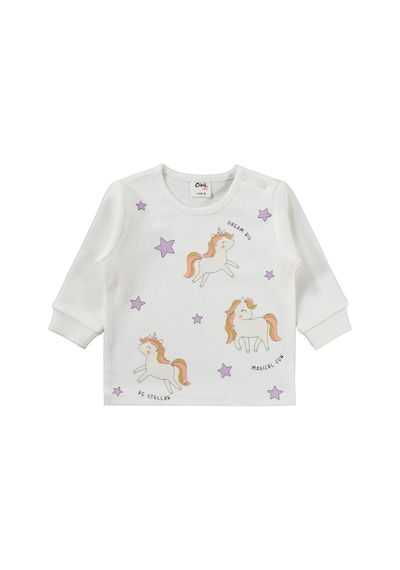 Civil Baby Unicorn Nakışlı Hırkalı 6-18 Ay Takım - Pudra