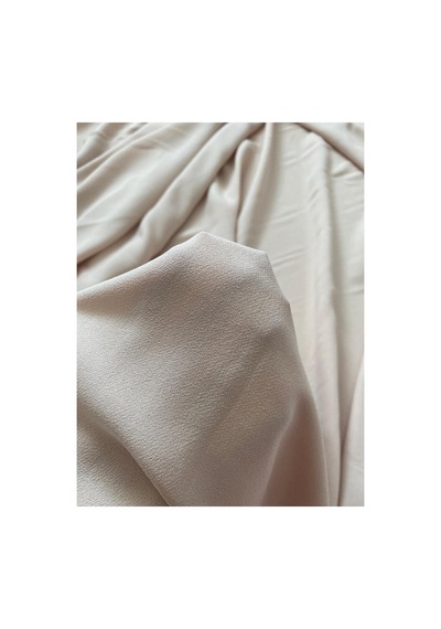 En150 X100 Bej Krep Kumaş Elbise, Etek, Ferace, Tunik, Pardösü, Pantolon, Yelek, Takım, Ceket