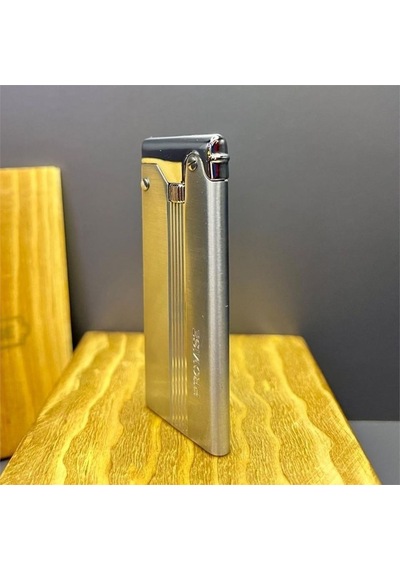Çelik Depolu Promise Slim Pirinç Çakmak Gümüş Bronz