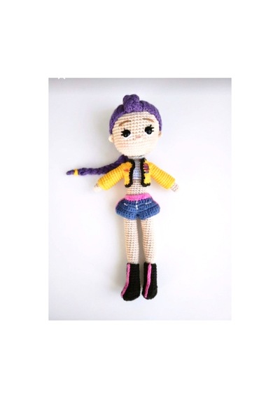 Amigurumi K-pop Demon Hunters Rumi Bebek Organik Oyuncak