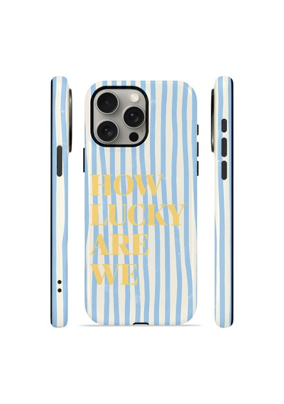 Apple iPhone Uyumlu 15 Pro Max Vorian Çift Katmanlı Kılıf Lucky Summer Stripe