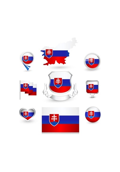 Slovak Cumhuriyeti Sticker Set