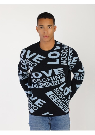 Moschino Yeni Moschıno Erkek Kazak Lacivert