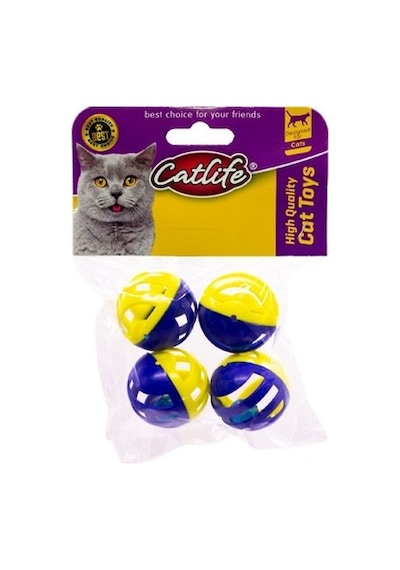 Catlife 202464 Zilli Top Kedi Oyuncağı 4'lü