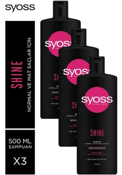 Syoss Shine Şampuan 3 x 500 ML
