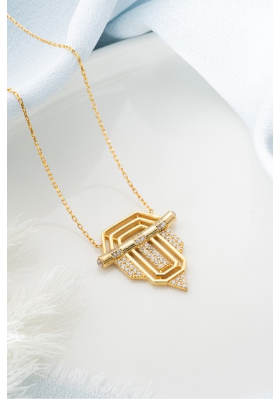 Çekirdekjewelry 925 Ayar Gümüş Altın Kaplama Serenay Kolye Sarı