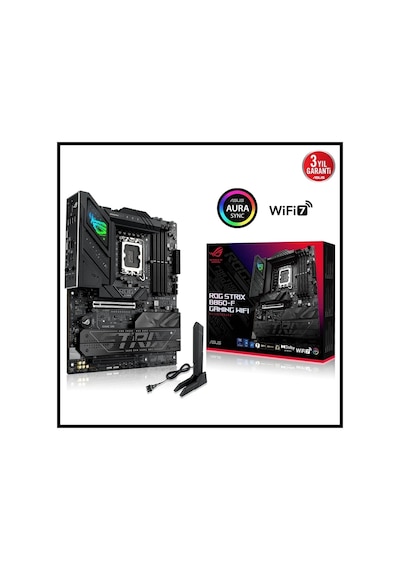 Asus Rog Strıx B860-f Gamıng Wıfı, 4xddr5, 4xm.2, Hdmı, Dp, Type-c, Wi-fi 7, Bluetooth V5.4, Intel C