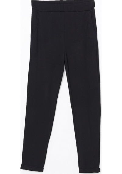 Lcwaıkıkı Basic Siyah Beli Lastikli Kadın Pantolon