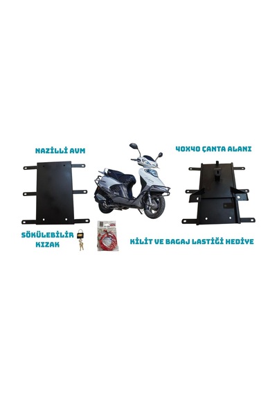 Kuba Xf 110 Kızaklı Kurye Paket Çanta Demiri