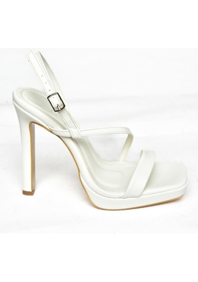 Fox Shoes S569616609 Beyaz Yüksek Topuklu Kadın Ayakkabı Beyaz