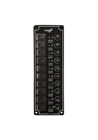Tekne Karavan 10lu Sigorta Paneli Cam Sigortalı - Marin Tip Siyah