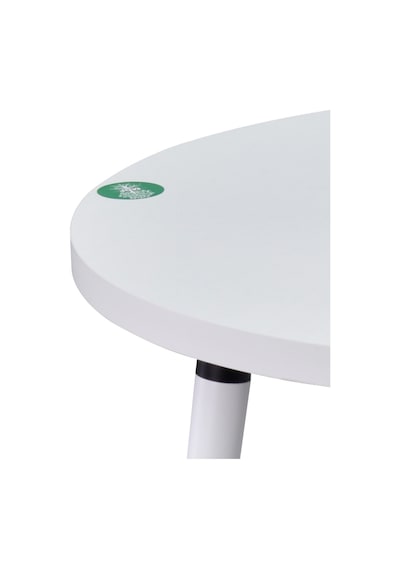 Vilinze Argos Yuvarlak Mdf Beyaz Sabit Mutfak Masası - Q90 Cm