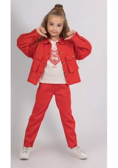 Dmb Kids Dmb Kız Ceket 25ydmb0564 Kırmızı