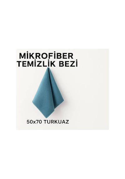 Kadife Mikrofiber Velvet Pelüş 50x70 Turkuaz Temizlik Bezi