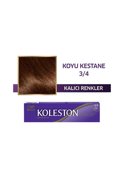 Koleston Tüp Boya 50 Ml - 3.4 Koyu Kestane + 20 Vol Oksidan Peroksit
