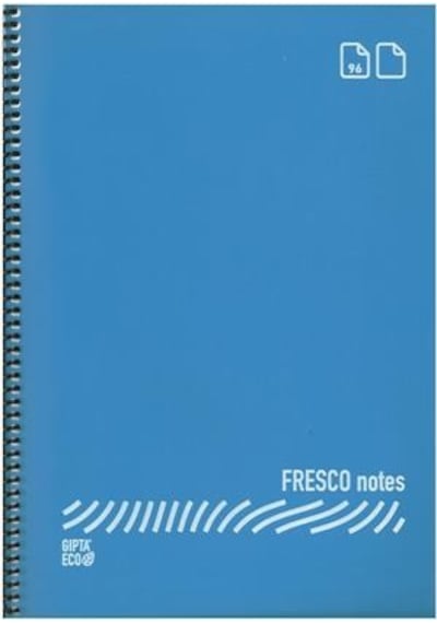 Gıpta Fresco Spiralli Plastik Defter A4 72 Yp Kareli Mavi