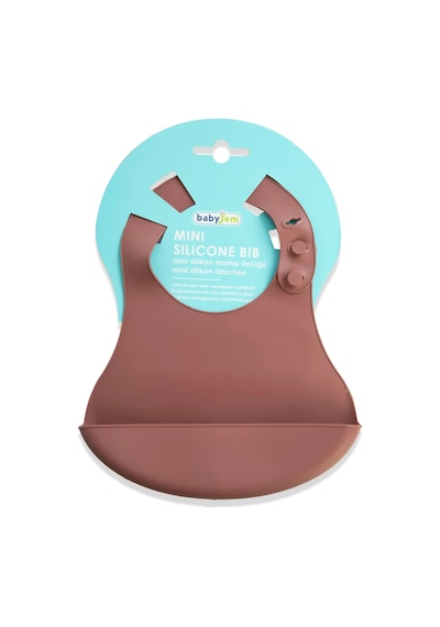 Babyjem Mini Silikon Mama Önlüğü Mocha