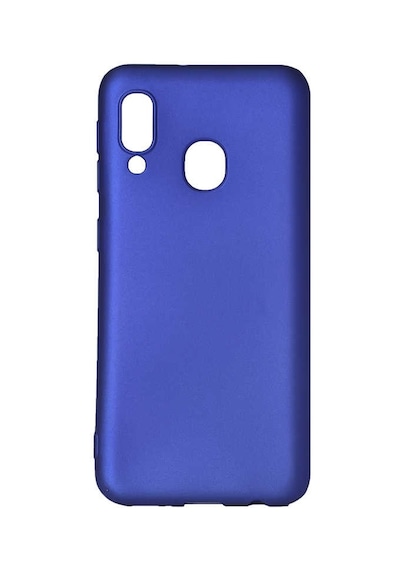 Ekılıf - Samsung Galaxy A20e Uyumlu Kılıf Mat Soft Premier Silikon Kapak - Saks Mavi