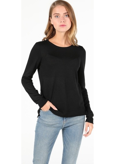 Colin's  Regular Fit Bisiklet Yaka Kadın Siyah Kazak CL1046444_Q1.V1_BLK