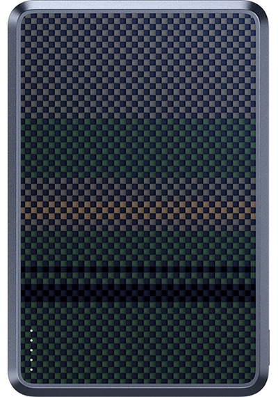 Benks Mp16 Armorgo M-safe Özellikli Aurora Serisi Aramid Fiber Powerbank 15w 10000mah Siyah-yeşil