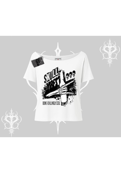 Tarzsokak Kayık Yaka Tshirt Skull Impact Bone Chilling Street Icon Beyaz Tarzsokak Kayık Yaka Tshirt Skull Impact Bone Chilling Street Icon Beyaz