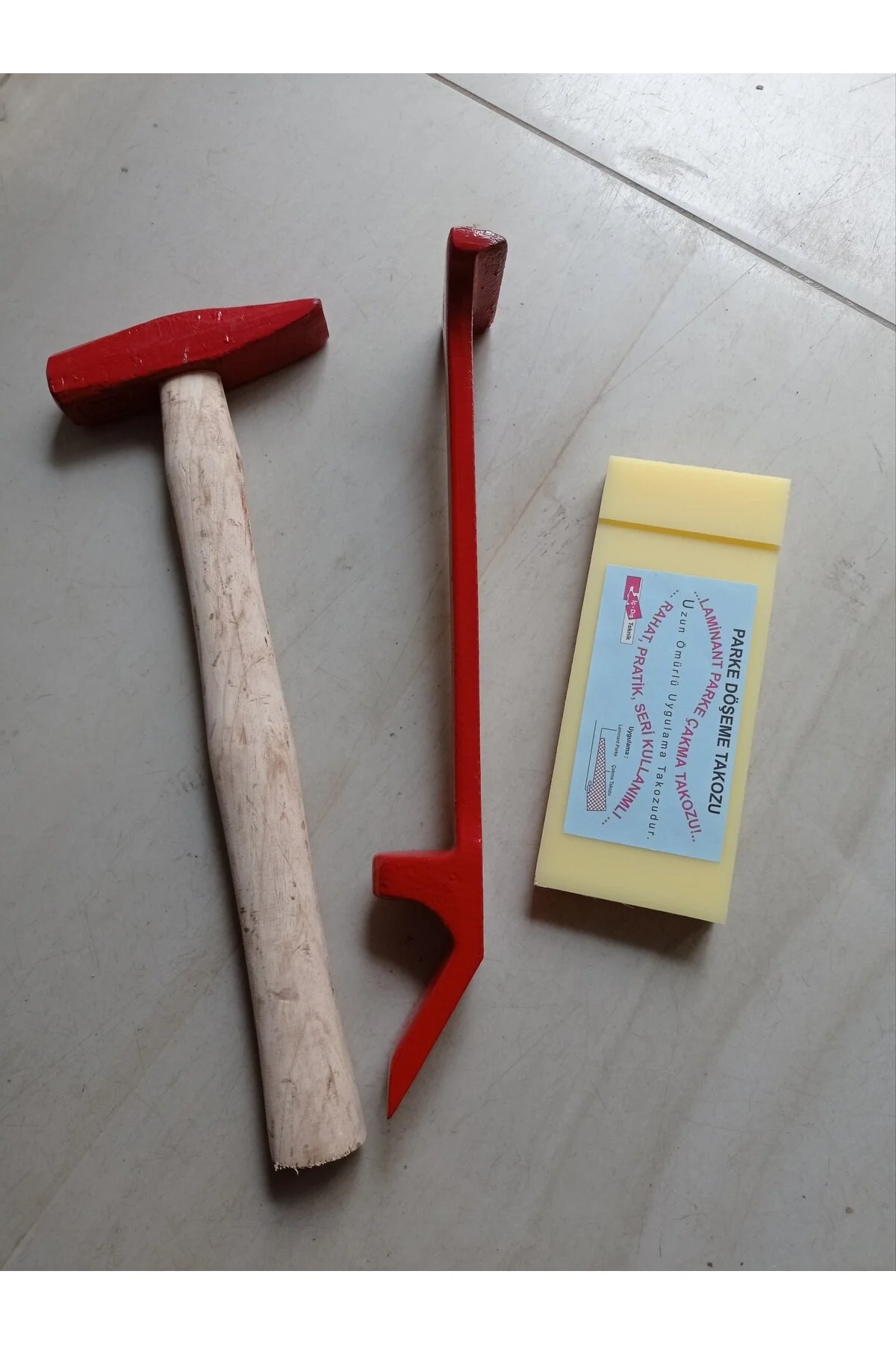 Laminant Parke Pro Usta Seti 2,5 17cm Kestamid Döşeme Çakma Takoz 500gr Çekiç 3 32cm Çektirme Demir