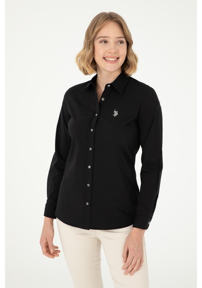 U.s. Polo Assn. Kadın Siyah Gömlek Basic 50293919-vr046 Siyah