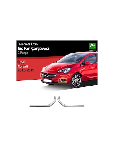 S-Dizayn  Opel Corsa E Krom Sis Farı Çerçevesi 2 Prç 2015-2019