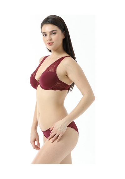 Eros Bordo Ersk1140 Rosemary Dantel Detay Kaplı Bralet Bordo