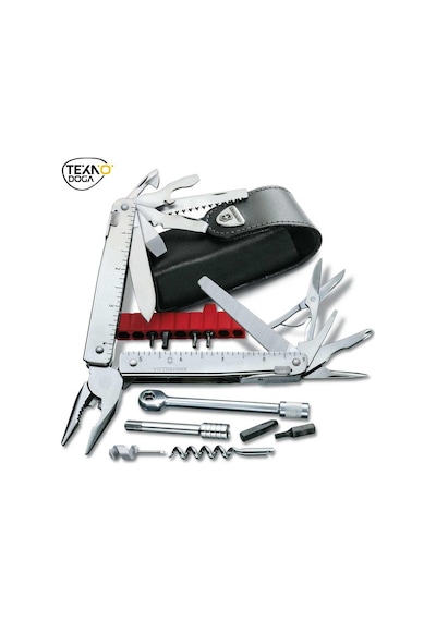 Victorinox Swisstool X Plus Penseli Kamp Çakı 3.0339.L Deri Kılıflı Çok Renkli