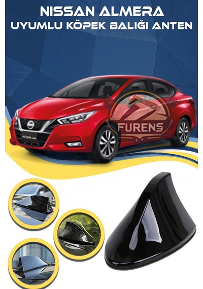 Nissan Almera Uyumlu Oto Balık Sırtı Anten Elektrikli Köpekbalığı Balina Tavan Anten