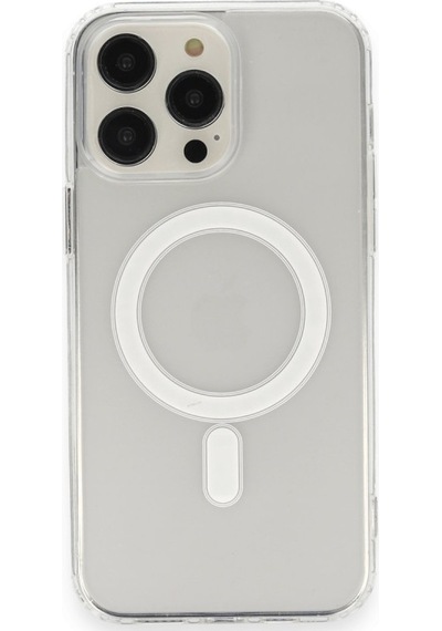 Newface Apple Uyumlu iPhone 14 Pro Max Kılıf Matte Şeffaf Magneticsafe - Şeffaf Şeffaf