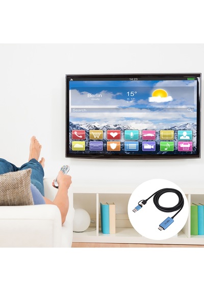 Yüksek Kaliteli Usb Type-c-hdmı Adaptör Kablosu, 1080p 60hz Ekran Yansıtma Usb-c Cihazları İçin