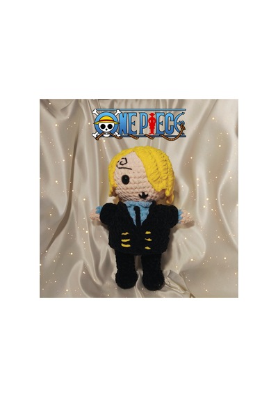 El Yapımı Tek Parça Tığ İşi Peluş: Luffy, Nami, Chopper,sanji Amigurumi Çok Renkli